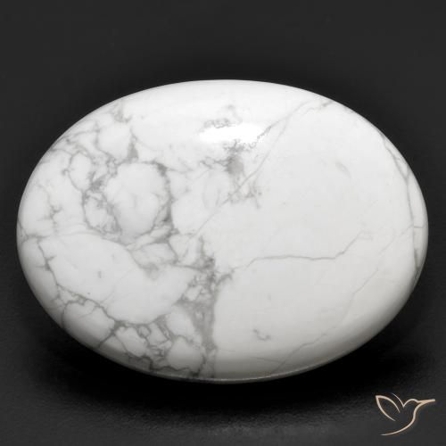 26.94ct 자연스러운 회백색 하울라이트, 타원형, 불투명체