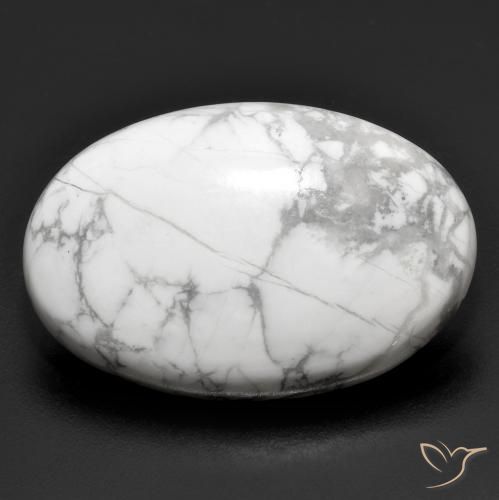 31.05ct 자연스러운 회백색 하울라이트, 타원형, 불투명체