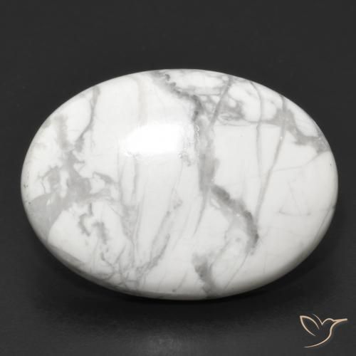18.91ct 자연스러운 회백색 하울라이트, 타원형, 불투명체
