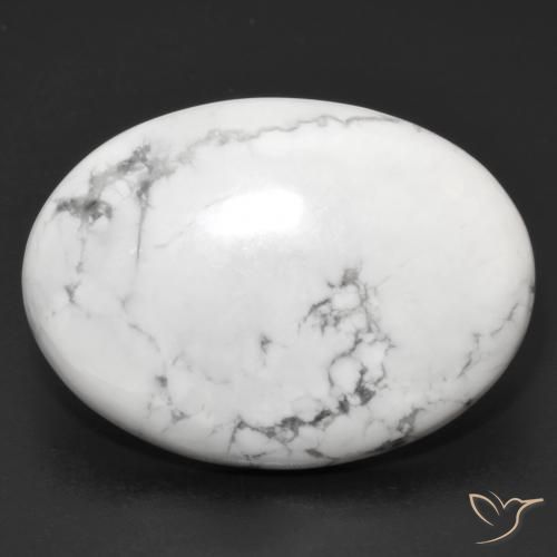30.49ct 자연스러운 회백색 하울라이트, 타원형, 불투명체