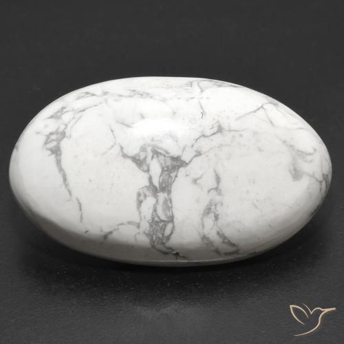 22.94ct 자연스러운 회백색 하울라이트, 타원형, 불투명체