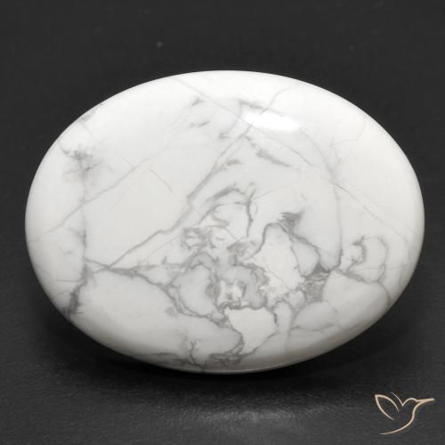 16.35ct 자연스러운 회백색 하울라이트, 타원형, 불투명체