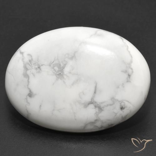 23.87ct 자연스러운 회백색 하울라이트, 타원형, 불투명체