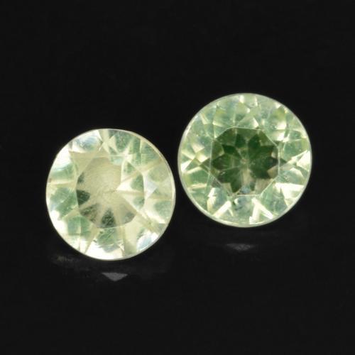 0.19캐럿 천연 라이트 그린 하이알라이트 오팔 보석, 라운드 컷, 3.29 mm, 투명한