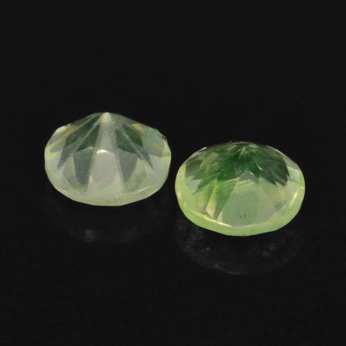 0.19캐럿 천연 라이트 그린 하이알라이트 오팔 보석, 라운드 컷, 3.29 mm, 투명한