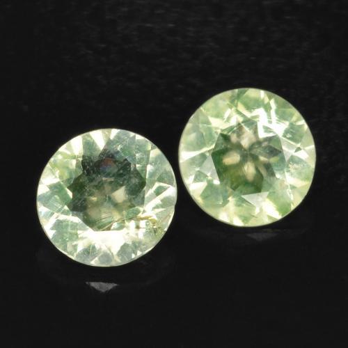 0.22캐럿 천연 라이트 그린 하이알라이트 오팔 보석, 라운드 컷, 3.58 mm, 투명한