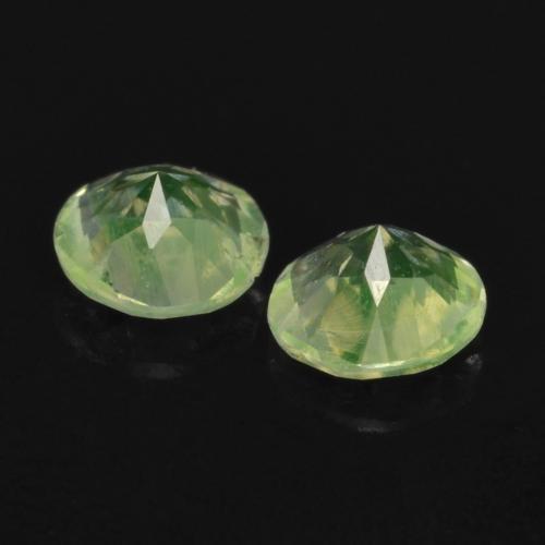 0.22캐럿 천연 라이트 그린 하이알라이트 오팔 보석, 라운드 컷, 3.58 mm, 투명한