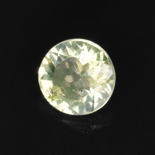 0.10캐럿 천연 라이트 그린 하이알라이트 오팔, 라운드 컷, 3.40 mm, 투명한
