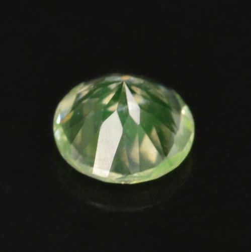 0.15캐럿 천연 라이트 그린 하이알라이트 오팔, 라운드 컷, 3.90 mm, 투명한