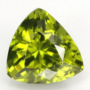 1.30캐럿 천연 올리브 그린 이도크레이스, 트릴리언, 7.1×7 mm, VS