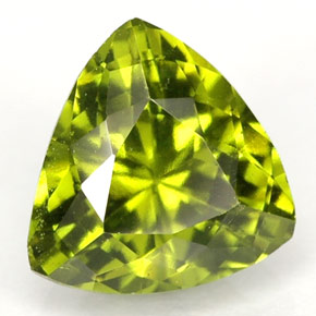 1.30캐럿 천연 올리브 그린 이도크레이스, 트릴리언, 7.1×7 mm, VS