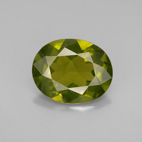 2.18캐럿 천연 올리브 그린 이도크레이스, 타원형 컷, 9.9×8 mm, VVS-VS