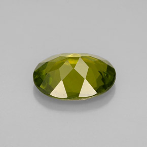 2.18캐럿 천연 올리브 그린 이도크레이스, 타원형 컷, 9.9×8 mm, VVS-VS
