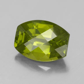 2.73캐럿 천연 올리브 그린 이도크레이스, 멋진 모양, 9.7×7.3 mm, VS