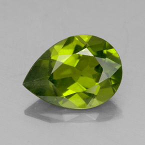 1.83캐럿 천연 올리브 그린 이도크레이스, 배 모양, 9.8×7.2 mm, VS-SI