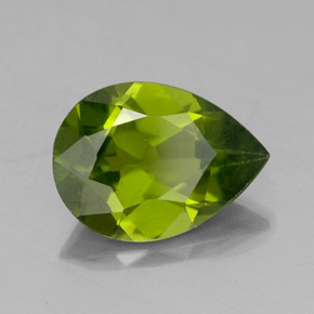 1.83캐럿 천연 올리브 그린 이도크레이스, 배 모양, 9.8×7.2 mm, VS-SI
