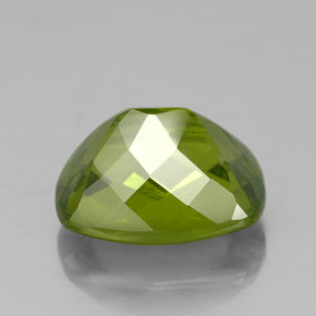 2.40캐럿 천연 올리브 그린 이도크레이스, 쿠션 컷, 9×7 mm, VS
