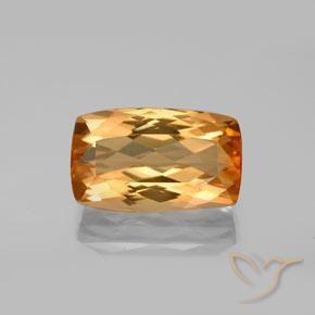 5.45ct 자연스러운 오렌지 브라운 임페리얼 토파즈, 방석, VVS