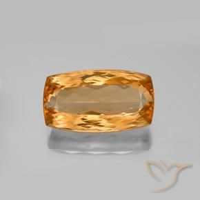 6.99ct 자연스러운 미디엄 오렌지 임페리얼 토파즈, 방석, VVS