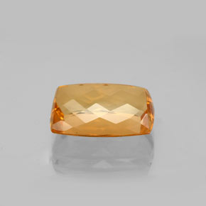 5.91캐럿 천연 골든 오렌지 임페리얼 토파즈, 쿠션 컷, 12×8.5 mm, VVS