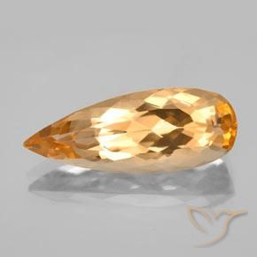 6.01ct 자연스러운 미디엄 오렌지 임페리얼 토파즈, 배 모양, VVS