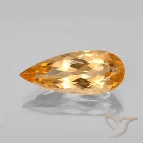 5.41ct 자연스러운 인텐스 오렌지 임페리얼 토파즈, 배 모양, VS