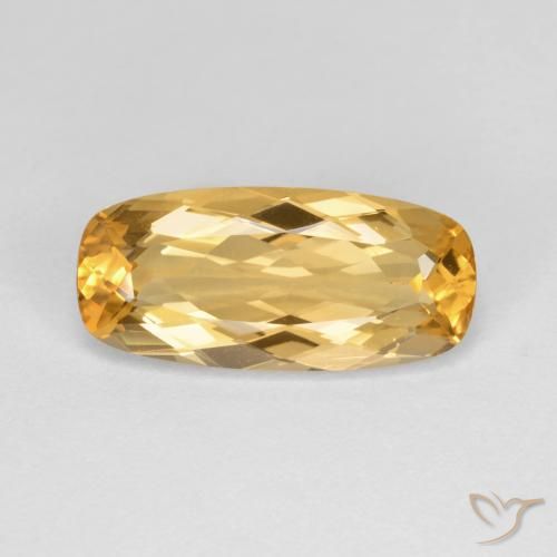 3.96ct 자연스러운 골든 오렌지 임페리얼 토파즈, 방석, VVS