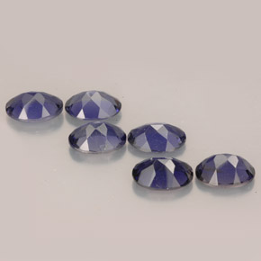 캐럿 천연 바이올렛 블루 아이올라이트 보석, 타원형 컷, 6.9×5 mm, VS