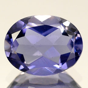 1.59캐럿 천연 바이올렛 블루 아이올라이트, 타원형 컷, 9.1×7 mm, VS