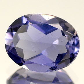 1.59캐럿 천연 바이올렛 블루 아이올라이트, 타원형 컷, 9.1×7 mm, VS