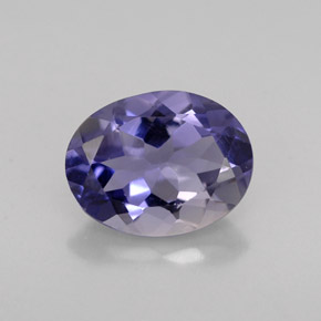 1.39캐럿 천연 바이올렛 블루 아이올라이트, 타원형 컷, 9×6.9 mm, VS
