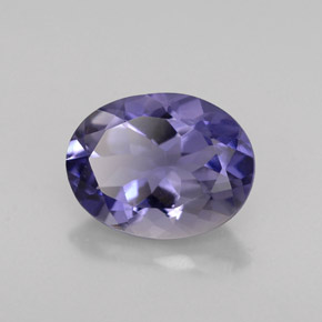 1.39캐럿 천연 바이올렛 블루 아이올라이트, 타원형 컷, 9×6.9 mm, VS