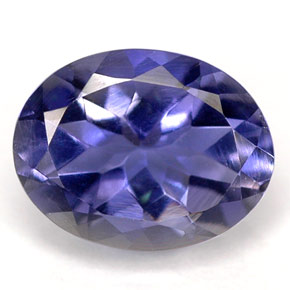 1.39캐럿 천연 바이올렛 블루 아이올라이트, 타원형 컷, 9×7 mm, VS
