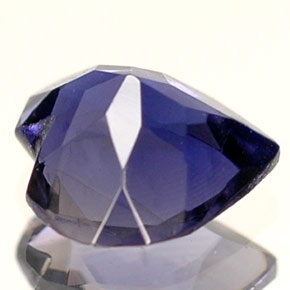 0.55캐럿 천연 바이올렛 블루 아이올라이트, 하트 모양, 6.1×5.9 mm, VS