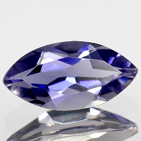 0.43캐럿 천연 바이올렛 블루 아이올라이트, 마퀴즈, 7.9×4 mm, VS