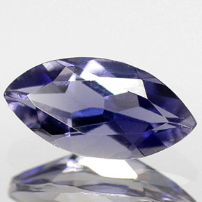 0.43캐럿 천연 바이올렛 블루 아이올라이트, 마퀴즈, 7.9×4 mm, VS