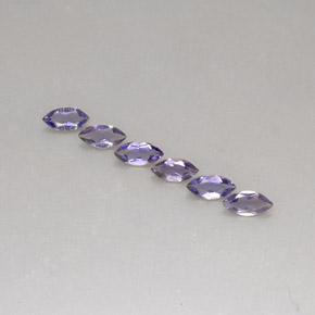 캐럿 천연 바이올렛 블루 아이올라이트 보석, 마퀴즈, 6.1×3 mm, VS