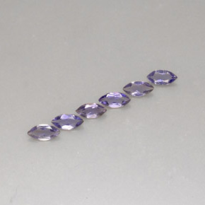 캐럿 천연 바이올렛 블루 아이올라이트 보석, 마퀴즈, 6.1×3 mm, VS