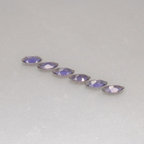 캐럿 천연 바이올렛 블루 아이올라이트 보석, 마퀴즈, 6.1×3 mm, VS