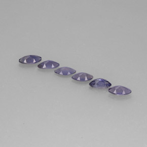 캐럿 천연 바이올렛 블루 아이올라이트 보석, 마퀴즈, 6×2.9 mm, VS