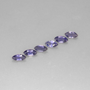 캐럿 천연 바이올렛 블루 아이올라이트 보석, 마퀴즈, 5.9×2.8 mm, VS