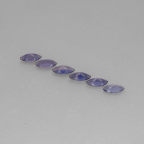 캐럿 천연 바이올렛 블루 아이올라이트 보석, 마퀴즈, 6×3.1 mm, VS