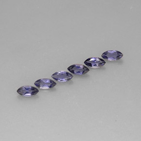 캐럿 천연 바이올렛 블루 아이올라이트 보석, 마퀴즈, 5.7×2.9 mm, VS