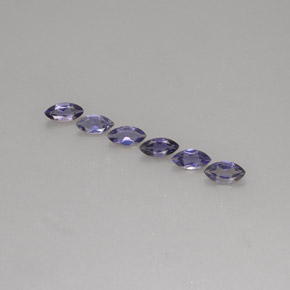 캐럿 천연 바이올렛 블루 아이올라이트 보석, 마퀴즈, 6.3×3.3 mm, VS