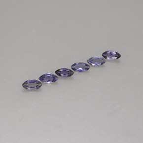 캐럿 천연 바이올렛 블루 아이올라이트 보석, 마퀴즈, 6.3×3.3 mm, VS