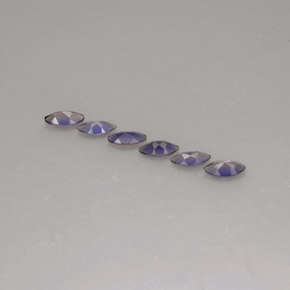 캐럿 천연 바이올렛 블루 아이올라이트 보석, 마퀴즈, 6.3×3.3 mm, VS