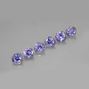 캐럿 천연 바이올렛 아이올라이트 보석, 라운드 컷, 4.12 mm, VS