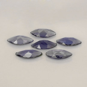 캐럿 천연 바이올렛 블루 아이올라이트 보석, 마퀴즈, 6×3 mm, VS