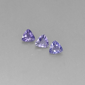 캐럿 천연 바이올렛 아이올라이트 보석, 트릴리언, 4×3.8 mm, VS