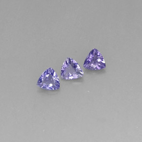캐럿 천연 바이올렛 아이올라이트 보석, 트릴리언, 4×3.8 mm, VS